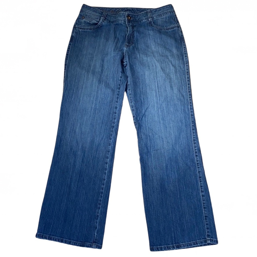 Eddie Bauer Curvy Straight Leg Jeans in Medium Dark Wash size 14